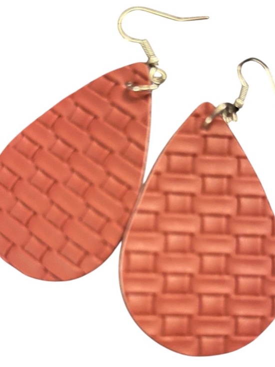 Source Unknown Jewelry - Teardrop Woven-Texture Earrings